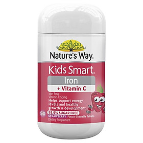 Nature's Way Kids Smart Iron Chewable 50 Tablets