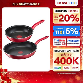 Mua Bộ 2 chảo chiên chống dính đáy từ Tefal So Chef dùng cho mọi loại bếp (21cm  28cm) - Hàng chính hãng