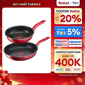 Bộ 2 chảo chiên chống dính đáy từ Tefal So Chef dùng cho mọi loại bếp (21cm, 28cm) - Hàng chính hãng