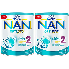 Combo 2 Lon Sữa Bột Nestlé NAN OPTIPRO 2 HMO 900g