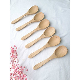 Mua Bộ 6 thìa  muỗng ăn cơm GỖ TẦN BÌ 15.5 cm x 4 cm (TG 60)