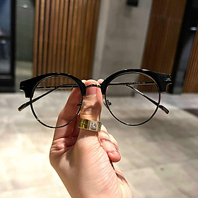 Kính thời trang Mắt tròn to gọng kim loại chắc chắn cho nam nữ