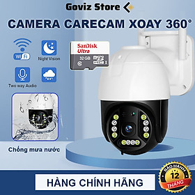 Mua Camera Carecam PTZ 3.0Mps 2 Râu 12 Led  Camera Ngoài trời 360 độ PTZ Full HD Giám Sát Quay Đêm Có Màu- Hàng Chính Hãng