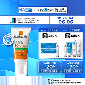 Kem chống nắng giúp kiểm soát bóng nhờn & bảo vệ da trước tia UVB UVA SPF 50+ La Roche-Posay Anthelios XL Dry Touch 50ml
