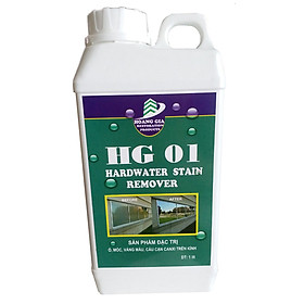 Chất tẩy cáu cặn canxi, nước cứng bảy màu trên tường kính, vách kính nhà HG-01 HARDWATER STAIN REMOVE 1000ml