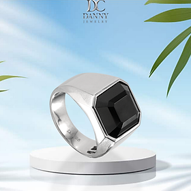 Nhẫn Nam Danny Jewelry Bạc 925 Đính Đá Onyx Xi Rhodium N0001