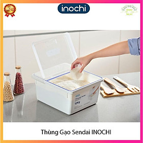 Mua Thùng Đựng Gạo Cao Cấp Chuẩn Nhật Bản Sendai 12kg - THGN12 Chống Ẩm Mốc  Bảo Vệ Gạo