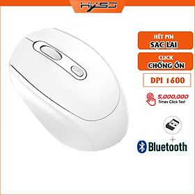 Mua Chuột không dây Bluetooth  chuột máy tính HXSJ M107B chống ồn  DPI 1600  chế độ kép wireless usb 2.4Ghz  bluetooth chuyên dùng cho laptop  máy tính  tivi - Hàng chính hãng