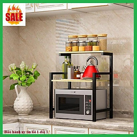 Mua Giá để lò vi sóng - Giá để lò vi sóng 3 tầng  khung thép đen  52x35x67cm