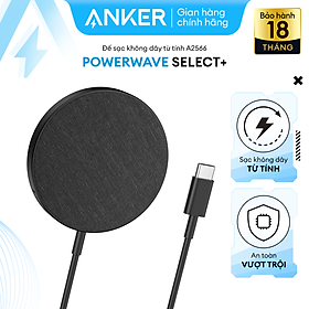 Đế sạc không dây từ tính ANKER PowerWave Select+ Magnetic 7,5W - A2566 - Tương thích từ iPhone 12 trở lên.