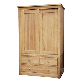 Tủ quần áo cửa lùa Gents gỗ sồi 1m2