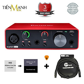 Focusrite Scarlett Solo Gen 3 Sound Card Âm Thanh Hàng Chính Hãng - Focus USB Audio Interface SoundCard (3rd - Gen3) - Kèm Móng Gẩy DreamMaker
