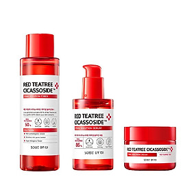 Bộ 3 Sản Phẩm Làm Dịu, Phục Hồi Da Some By Mi Red TeaTree Cicassoside Derma Solution Gồm Toner 150ml + Serum 50ml + Kem 60g (Tặng Kèm 1 Mặt Nạ Dr.Morita)