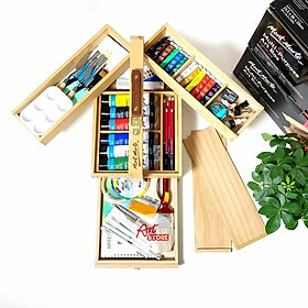 Full Set Dụng Cụ Vẽ Sơn Dầu, Acrylic, Màu Nước, Chì Than Cao Cấp