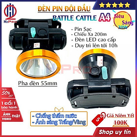 Mua Đèn pin đội đầu siêu sáng 30W BATTLE CATTLE A4 H2Pro cao cấp LED-pin sạc-10h sử dụng-chiếu xa 200m-chống nước (1 bộ