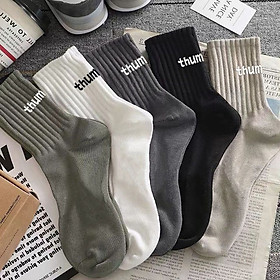 Sét 5 đôi Tất ,Vớ THUM cổ Trung cao cấp ,Chất liệu Cotton nano kháng khuẩn khử mùi chống hôi chân