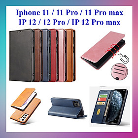 Bao da dành cho điện thoại Iphone 14, 14 pro, IP 14 Plus, 14 pro max, IP 13, 13 pro, 13 pro max dạng ví cao cấp, kiểu dáng thời trang có ngăn đựng thẻ tiện lợi