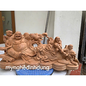 Mua Tượng phật di lặc kéo bao vàng  bằng  gỗ ngọc Am thơm nức kt 50×22×12cm