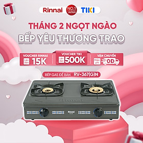 Bếp gas dương Rinnai RV-367(G)N mặt bếp men và kiềng bếp men - Hàng chính hãng.