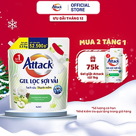 Hình ảnh Gel Giặt Attack Hương Thiên Nhiên Trong Lành Túi 3.5Kg