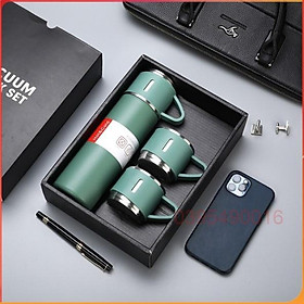 Mua Bình Giữ Nhiệt 500ml Full Hộp Cao Cấp Kèm 2 Cốc Inox Có Quai  Làm Bộ Qùa Tặng Sang Trọng  giữ lạnh 24h - HỒNG