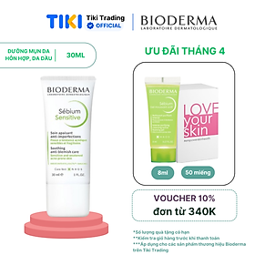 Kem dưỡng giảm mụn cho da mụn viêm nhạy cảm Bioderma Sébium Sensitive - 30 ml