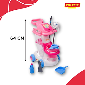 Bộ Đồ Chơi Xe Đẩy Dọn Vệ Sinh Khách Sạn Cho Bé Số 4 Polesie 58881 Kích Thích Tinh Thần Sáng Tạo, An Toàn, Thông Minh