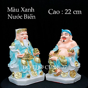 Mua   Cao 18 cm   22cm   25 cm   TƯỢNG THẦN TÀI THỔ ĐỊA MÀU XANH BIỂN   COMPOSITE + BỘT ĐÁ