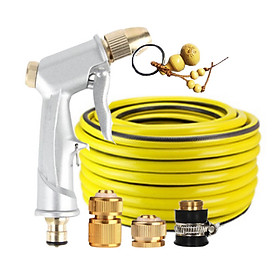 Bộ dây vòi xịt nước rửa xe,tưới cây, vòi bạc 10 mét