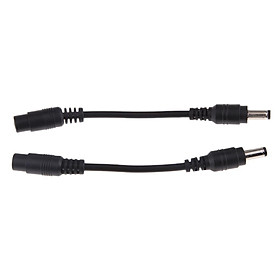 2Pc DC  .5x2.1mm Female To 5.5mmx2.5mm Male Adapter Cable