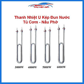Mua Điện trở thanh nhiệt u kép 220V/380V đun nước tủ cơm  nấu nước  nấu phở các loại công suất 3kw/4kw/5kw/6kw