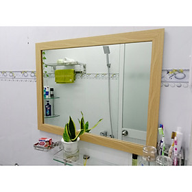 Mua Gương soi Kibath khung vân gỗ 5 phân KT 60x80 cm