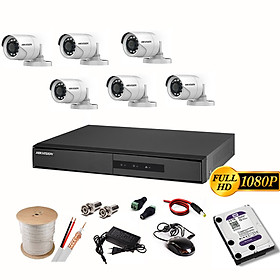 Mua Trọn Bộ Camera Hikvision 2.0MP - FHD 1080P (5/6/7/8 Mắt 2.0MP) - HDD 2TB + Đầy đủ phụ kiện lắp đặt - Hàng chính hãng