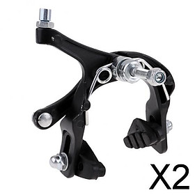 2xBike Side Pull Brake Long Arms Clamp Bike Lever Cable Housing Rear Black
