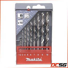 Bộ 10 mũi khoan kim loại hss-g makita d-57205| dcsg