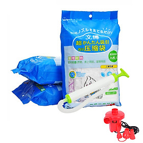 Mua Bộ 8 Túi Hút Chân Không Loại Dầy Chống Ẩm Mốc Tiết Kiệm Diện Tích - Tặng Bơm Tay Hoặc Bơm Điện
