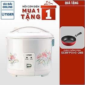 MUA 1 TẶNG 1 Nồi cơm điện đa năng Tiger 3 trong 1 JNP-1803 (1.8L) Màu Trắng NHẬN 1 CHẢO POONGNYUN SERFP(IH)-28B - Hàng chính hãng