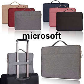 Dành Cho Microsoft Surface Pro 2/3/4/6/7/X/Sách Laptop Di Động Phong Cách ốp Lưng Dành Cho 14/15. Năm 6/11.6/12/13.3 Inch Túi Đựng Laptop - wine red