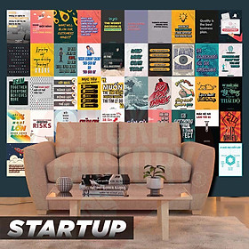 Mua STARTUP - Set 50 Poster A4 dán tường trang trí decor quán nhà cửa - STICKER FACTORY
