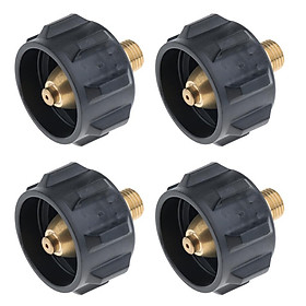 4Pieces QCC1 Propane Adapter Gas Valve Fitting with Acme Nut 1/4 Inch Male