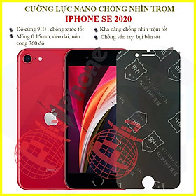 Mua Dán chống nhìn trộm dành cho  iPhone SE 2020 - Dán cường lực dẻo nano 9H+