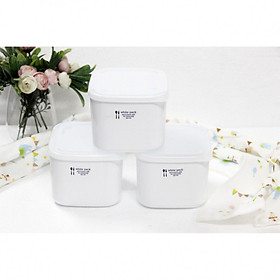 Hộp nhựa vuông chứa đựng thực phẩm khô White Pack tiện dụng - Hàng nội địa Nhật 