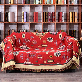 Thảm vintage thổ cẩm phủ sofa đa năng
