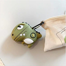 Mua Ốp bảo vệ tai nghe Thú Khủng Long dành cho case airpod 1/2/Pro chống va đập