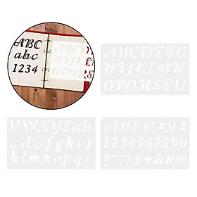 3Pcs Alphabet Letter Numbers Signs Stencils Template Scrapbook DIY Painting