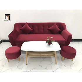 Mua Bộ ghế sofa băng NL đỏ đô vải nhung nhiều kích cỡ