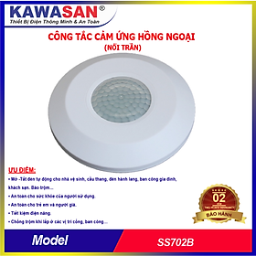 Mua Công Tắc Cảm Ứng Hồng Ngoại Nổi Trần KAWASAN SS702B- Hàng Chính Hãng