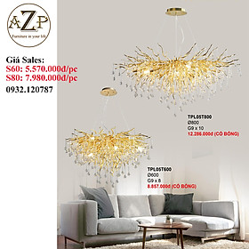 ĐÈN THẢ TRẦN PHA LÊ / ĐÈN THÔNG TẦNG TRANG TRÍ PHÒNG KHÁCH / PHÒNG NGỦ / CẦU THANG / KHÔNG GIAN SANG TRỌNG AZP-05 phong cách đương đại, hàng nhập khẩu AZP