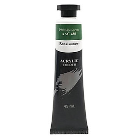 Tuýp Màu Acrylic 45 ml - Renaissance 480 - Phthalo Green