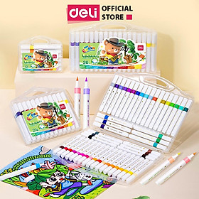 Mua Bút Brush Bút Dạ Màu Marker Chuyên Viết Calligraphy Đầu Lông Mềm Dành Cho Học Sinh Deli - Họa Cụ Tô Màu Dạ An Toàn Cho Trẻ Em Kèm Túi Vải Mua Bút Brush Bút Dạ Màu Marker Chuyên Viết Calligraphy Đầu Lông Mềm Dành Cho Học Sinh Deli - Họa Cụ Tô Màu Dạ An Toàn Cho Trẻ Em Kèm Túi Vải